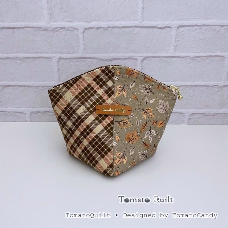 No.289 Quilted Boxy Zipper Pouch PDF Sewing Pattern, 3 Sizes, Hand Sewing, YouTube Tutorial, No Written Instructions