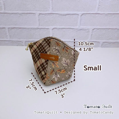 No.289 Quilted Boxy Zipper Pouch PDF Sewing Pattern, 3 Sizes, Hand Sewing, YouTube Tutorial, No Written Instructions
