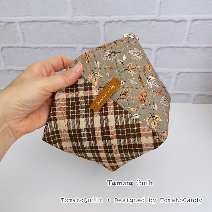 No.289 Quilted Boxy Zipper Pouch PDF Sewing Pattern, 3 Sizes, Hand Sewing, YouTube Tutorial, No Written Instructions