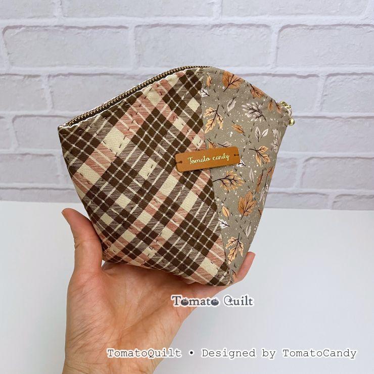 No.289 Quilted Boxy Zipper Pouch PDF Sewing Pattern, 3 Sizes, Hand Sewing, YouTube Tutorial, No Written Instructions