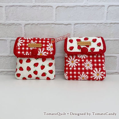 No.264 Lovely simple pouch pattern. Pocket Organizer, Gift Idea, Hand Sewing Pattern Only, No Written Instructions, YouTube Tutorial, PDF