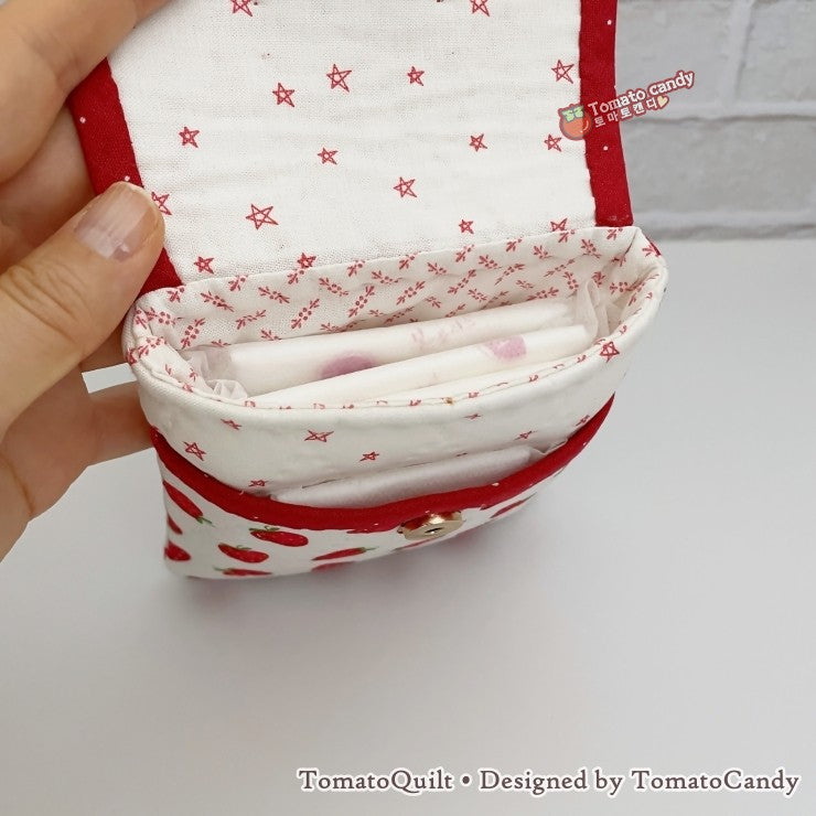 No.264 Lovely simple pouch pattern. Pocket Organizer, Gift Idea, Hand Sewing Pattern Only, No Written Instructions, YouTube Tutorial, PDF