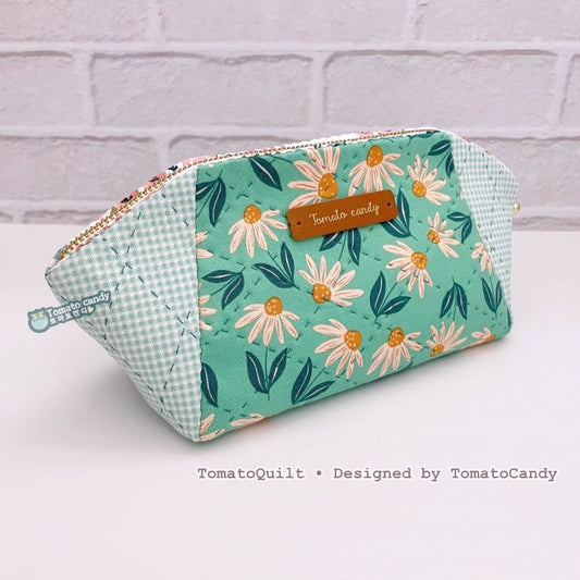No.266 Simple 3-Piece Zipper Pouch Sewing Pattern (2 Sizes), Wide Opening.  No Written Instructions, Hand Sewing Pattern Only