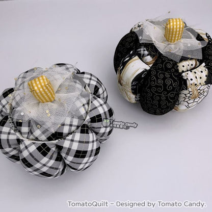 No.219 Pumpkin basket with a lid. Hand Sewing Pattern Only, YouTube Tutorial, No Written Instructions, Instant Download PDF.