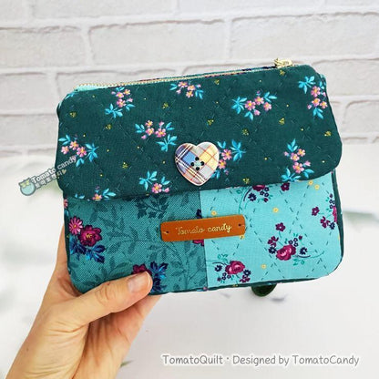 No.270 4-Pocket Multi Pouch Sewing Pattern, Zipper & Cover Pocket Organizer, Hand Stitch PDF Pattern Only.  YouTube, No Written Instructions
