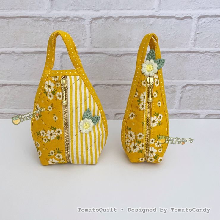 No.271 Water Drop Zipper Pouch – 3 Sizes, PDF Pattern Only, Hand Sewing, YouTube Tutorial, No Written Instructions