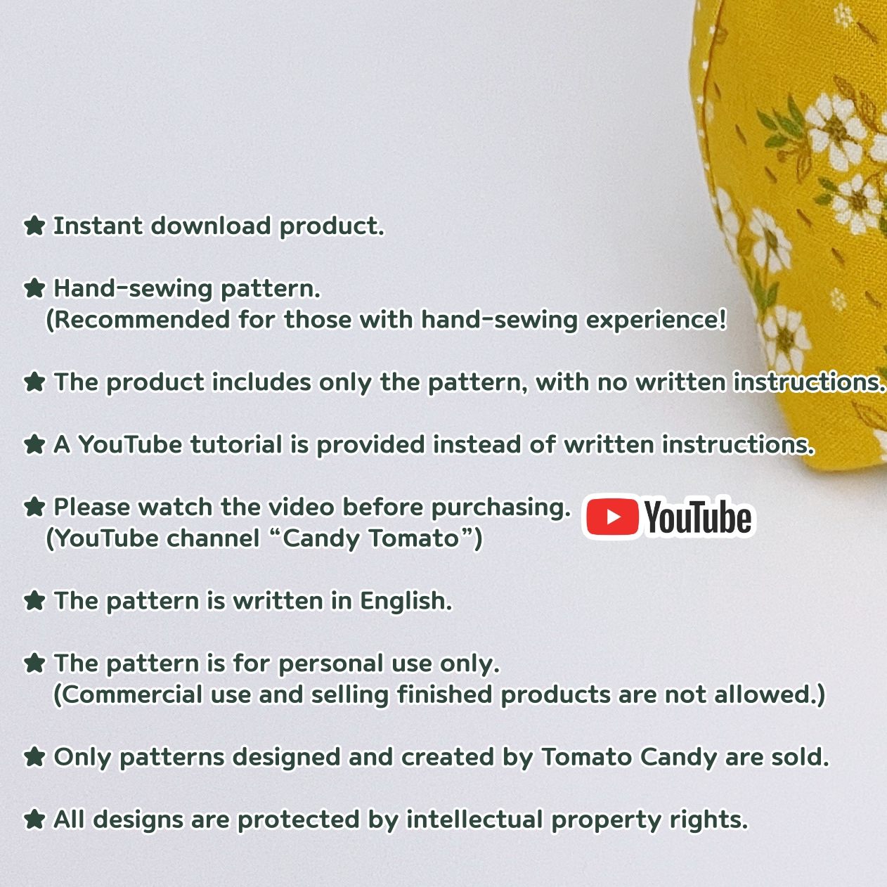 No.271 Water Drop Zipper Pouch – 3 Sizes, PDF Pattern Only, Hand Sewing, YouTube Tutorial, No Written Instructions