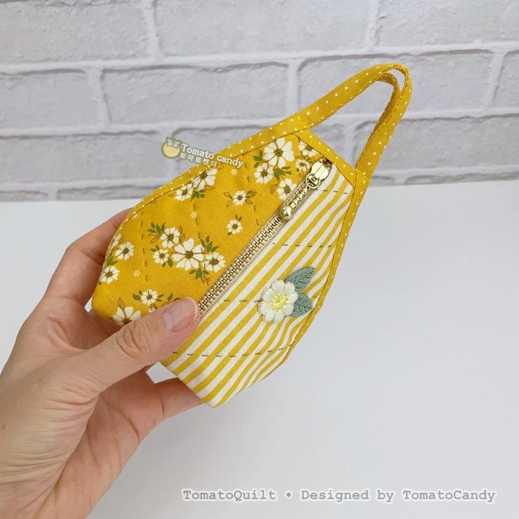 No.271 Water Drop Zipper Pouch – 3 Sizes, PDF Pattern Only, Hand Sewing, YouTube Tutorial, No Written Instructions