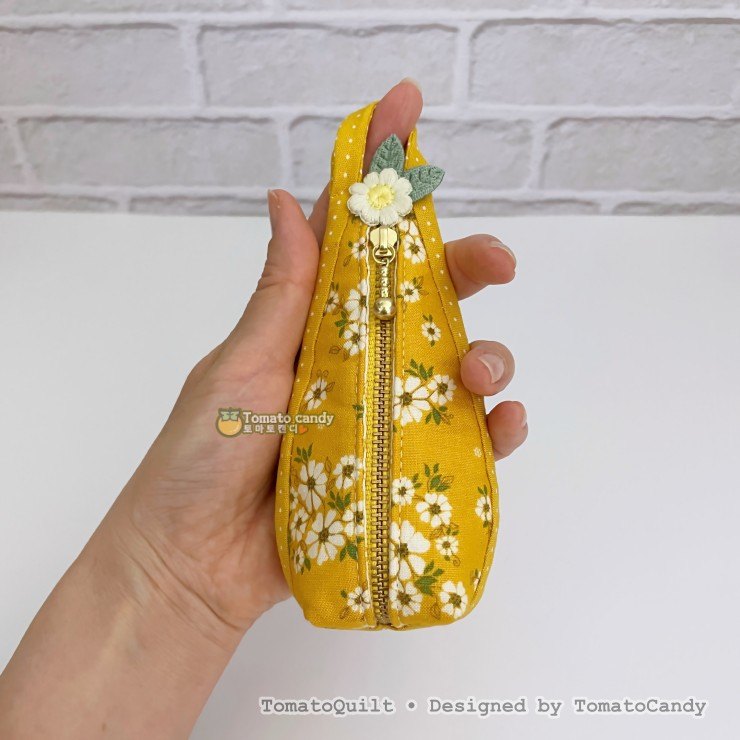 No.271 Water Drop Zipper Pouch – 3 Sizes, PDF Pattern Only, Hand Sewing, YouTube Tutorial, No Written Instructions