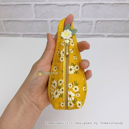 No.271 Water Drop Zipper Pouch – 3 Sizes, PDF Pattern Only, Hand Sewing, YouTube Tutorial, No Written Instructions