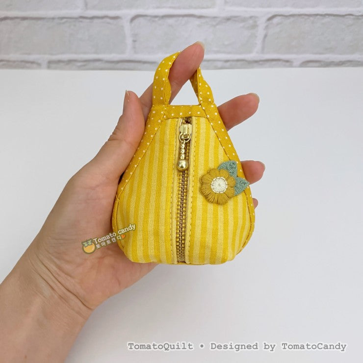 No.271 Water Drop Zipper Pouch – 3 Sizes, PDF Pattern Only, Hand Sewing, YouTube Tutorial, No Written Instructions