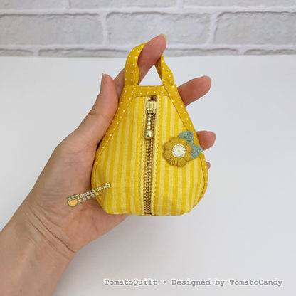 No.271 Water Drop Zipper Pouch – 3 Sizes, PDF Pattern Only, Hand Sewing, YouTube Tutorial, No Written Instructions