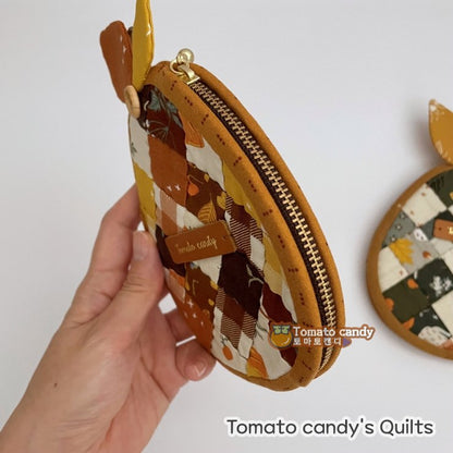 No.244 A cute coin purse that becomes plump.. Hand Sewing Pattern Only, YouTube Tutorial, No Written Instructions, Instant Download PDF.