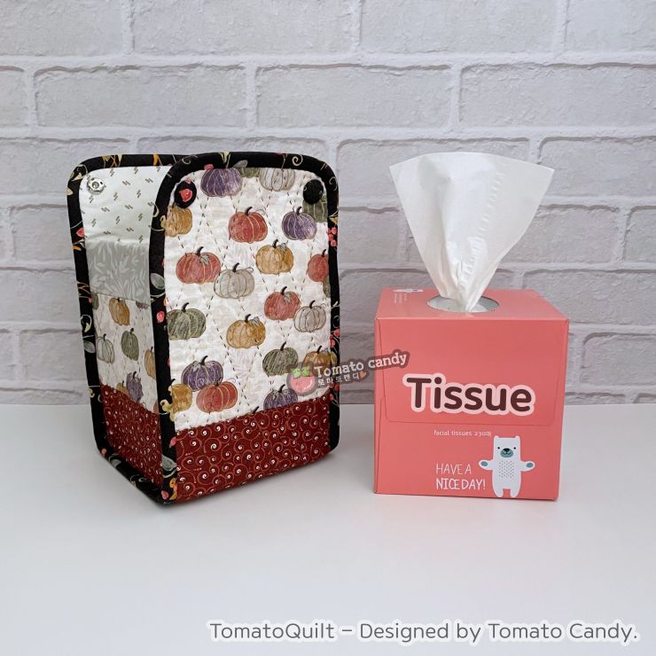 No.086 Square tissue box case pattern . Hand Sewing Pattern Only, YouTube Tutorial, No Written Instructions, Instant Download PDF.