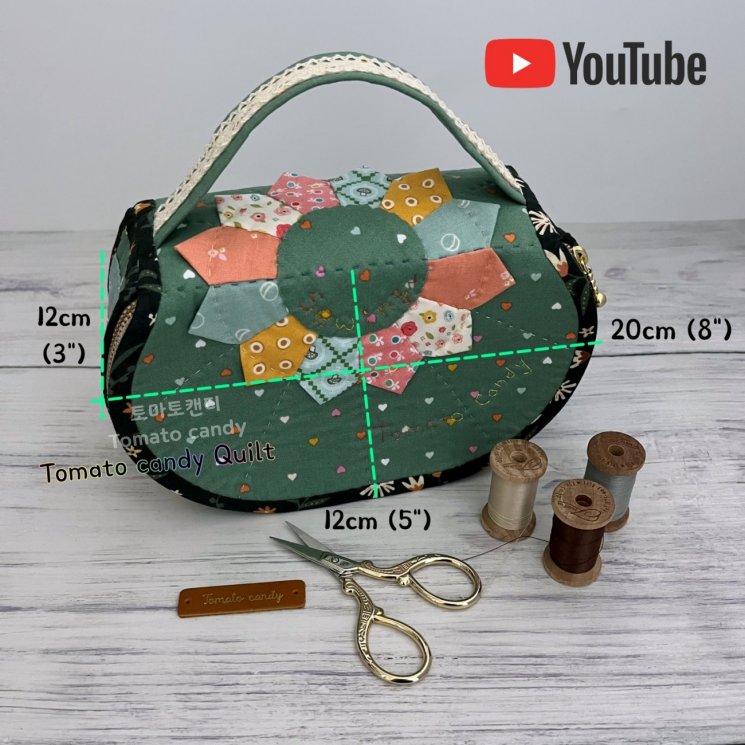 No.160 Sewing pouch. Hand Sewing Pattern Only, YouTube Tutorial, No Written Instructions, Instant Download PDF. Dresden