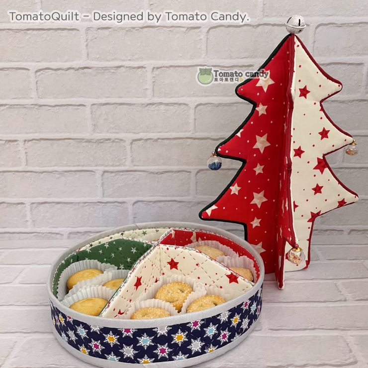 No.245 Christmas Tree Cookie Basket pattern. Instant Download PDF pattern. Hand Sewing. Pattern Only, No Written Instructions, , YouTube Tutorial.