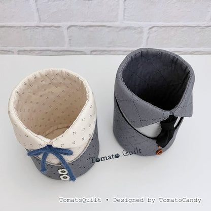 No.274 Shirt Style Pencil Holder pattern – 2 Designs, No Written Instructions, YouTube Tutorial, Hand Sewing