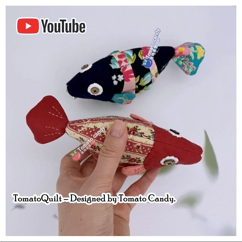 No.036 Fish shape coin purse. Hand Sewing Pattern Only, YouTube Tutorial, No Written Instructions, Instant Download PDF.