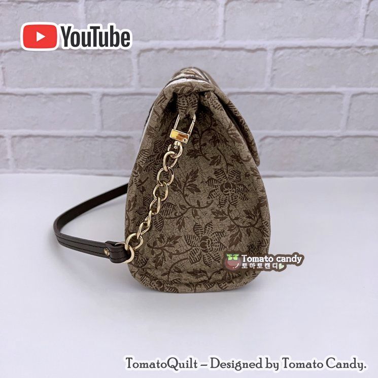 No.039 Round patch mini hand bag. Hand Sewing Pattern Only, YouTube Tutorial, No Written Instructions, Instant Download PDF.