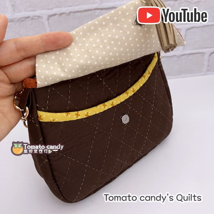 No.041 Hexagon Double Flap Mini Bag. Hand Sewing PDF Pattern Only, YouTube Tutorial, No Written Instructions.