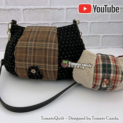 No.055  Owl-shaped handbag (Two sizes), Hand Sewing Pattern Only, YouTube Tutorial, No Written Instructions, Instant Download PDF.