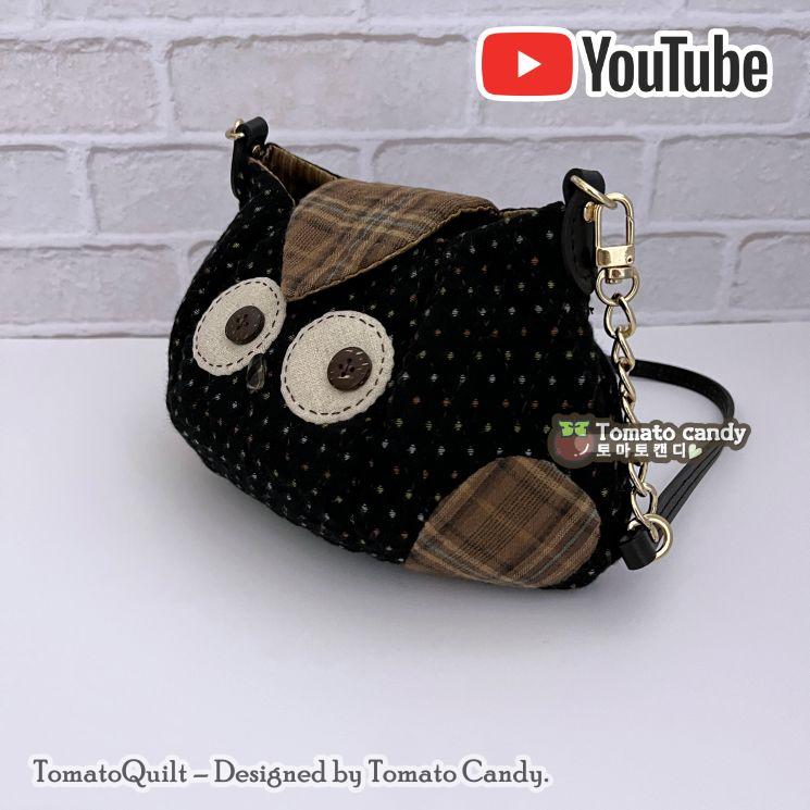 No.055  Owl-shaped handbag (Two sizes), Hand Sewing Pattern Only, YouTube Tutorial, No Written Instructions, Instant Download PDF.