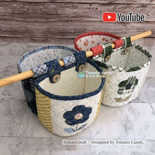 No.079 Accessory/storage basket. Hand Sewing Pattern Only, YouTube Tutorial, No Written Instructions, Instant Download PDF.