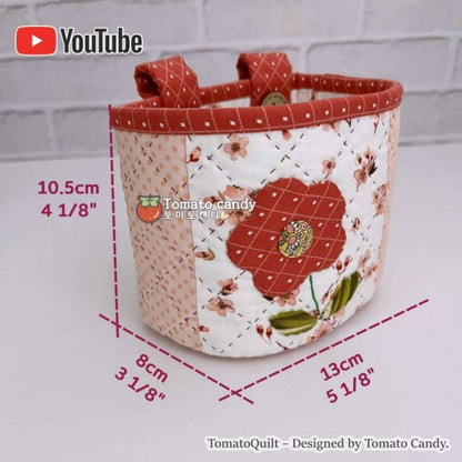 No.079 Accessory/storage basket. Hand Sewing Pattern Only, YouTube Tutorial, No Written Instructions, Instant Download PDF.