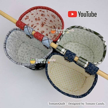 No.079 Accessory/storage basket. Hand Sewing Pattern Only, YouTube Tutorial, No Written Instructions, Instant Download PDF.