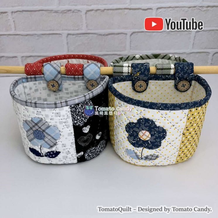 No.079 Accessory/storage basket. Hand Sewing Pattern Only, YouTube Tutorial, No Written Instructions, Instant Download PDF.