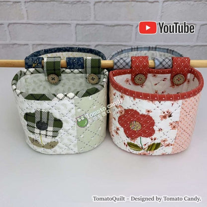 No.079 Accessory/storage basket. Hand Sewing Pattern Only, YouTube Tutorial, No Written Instructions, Instant Download PDF.