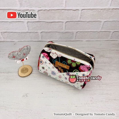 No.093 Fabric Big pouch (Wide). Hand Sewing Pattern Only, YouTube Tutorial, No Written Instructions, Instant Download PDF.