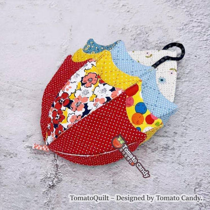 No.102  Umbrella shape wall storage organizer. Hand Sewing Pattern Only, YouTube Tutorial, No Written Instructions, Instant Download PDF.