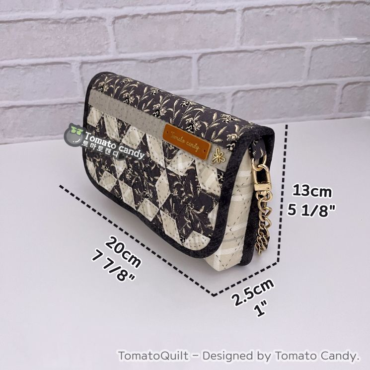 No.113 Three-Star Small Bag pattern. Hand-sewing only patterns, no written instructions. Video tutorial included. Instant download.