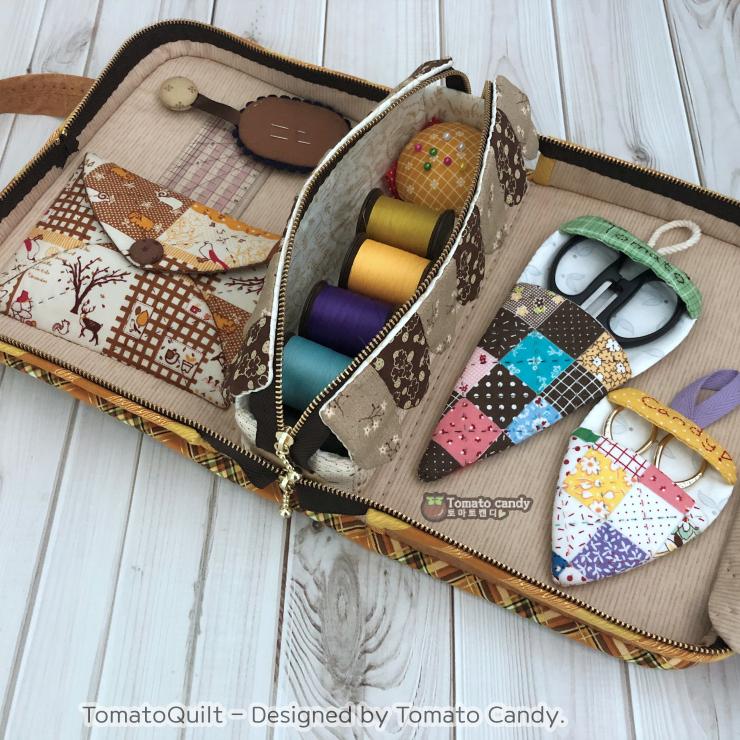 No.116 Sewing tool storage bag pattern. Hand Sewing Pattern Only, YouTube Tutorial, No Written Instructions, Instant Download PDF.