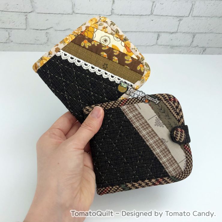 No.121 Simple design bi-fold wallet pattern,  Hand Sewing Pattern Only, YouTube Tutorial, No Written Instructions, Instant Download PDF.