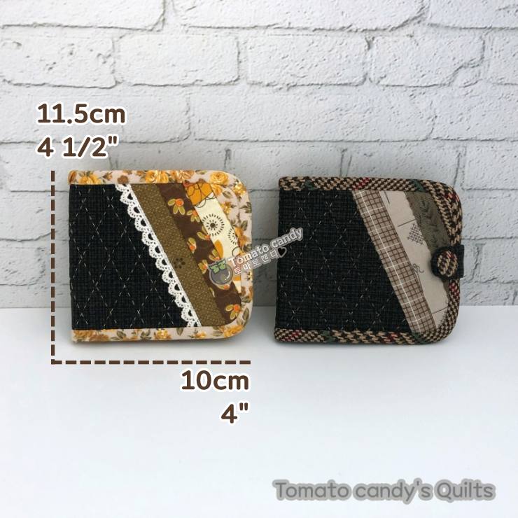 No.121 Simple design bi-fold wallet pattern,  Hand Sewing Pattern Only, YouTube Tutorial, No Written Instructions, Instant Download PDF.