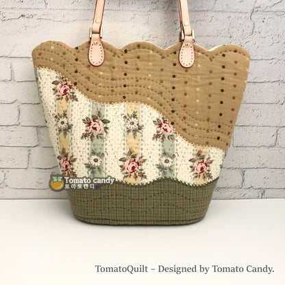 No.122 Wave tote bag & pouch. Hand Sewing Pattern Only, YouTube Tutorial, No Written Instructions, Instant Download PDF.