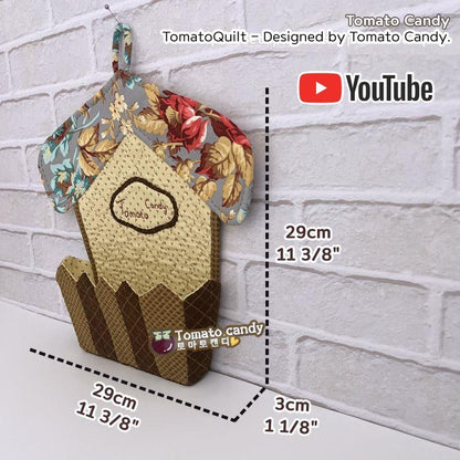 No.146 Cabin-shaped wall-mounted mail organizer,  Hand Sewing Pattern Only, YouTube Tutorial, No Written Instructions, Instant Download PDF.