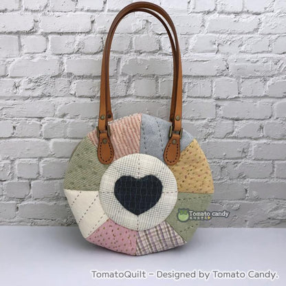 No.149 Round Small Handbag pattern. Hand Sewing Pattern Only, YouTube Tutorial, No Written Instructions, Instant Download PDF.