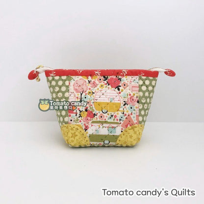 No.150 Magic small pouch, Drawstring zipper, Hand Sewing Pattern Only, YouTube Tutorial, No Written Instructions, Instant Download PDF.