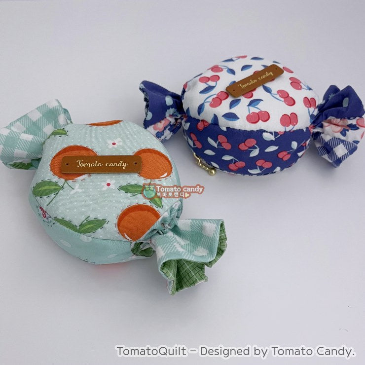 No.159 Cute Candy Shaped Pouch pattern. Hand Sewing Pattern Only, YouTube Tutorial, No Written Instructions, Instant Download PDF.