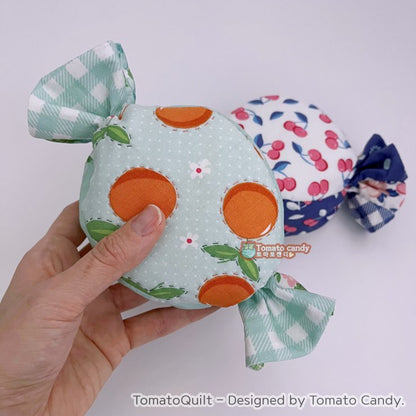 No.159 Cute Candy Shaped Pouch pattern. Hand Sewing Pattern Only, YouTube Tutorial, No Written Instructions, Instant Download PDF.