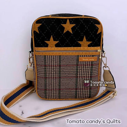 No.164 Men's cross body bag. Hand Sewing Pattern Only, YouTube Tutorial, No Written Instructions, Instant Download PDF.