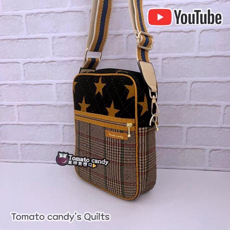 No.164 Men's cross body bag. Hand Sewing Pattern Only, YouTube Tutorial, No Written Instructions, Instant Download PDF.