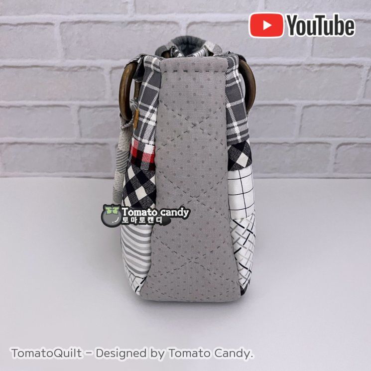 No.167  Patchwork small hand bag, Hand Sewing Pattern Only, YouTube Tutorial, No Written Instructions, Instant Download PDF.