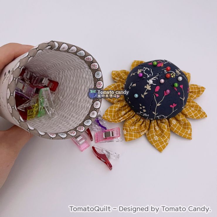 No.168 Accessory Holder & Pin Cushion. Hand Sewing Pattern Only, YouTube Tutorial, No Written Instructions, Instant Download PDF.