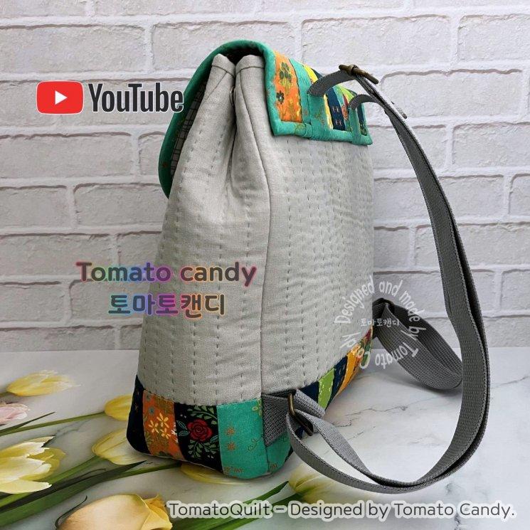 No.176 Simple backpack. Hand Sewing Pattern Only, YouTube Tutorial, No Written Instructions, Instant Download PDF.