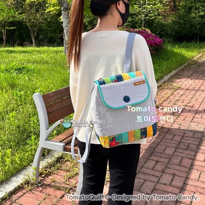 No.176 Simple backpack. Hand Sewing Pattern Only, YouTube Tutorial, No Written Instructions, Instant Download PDF.