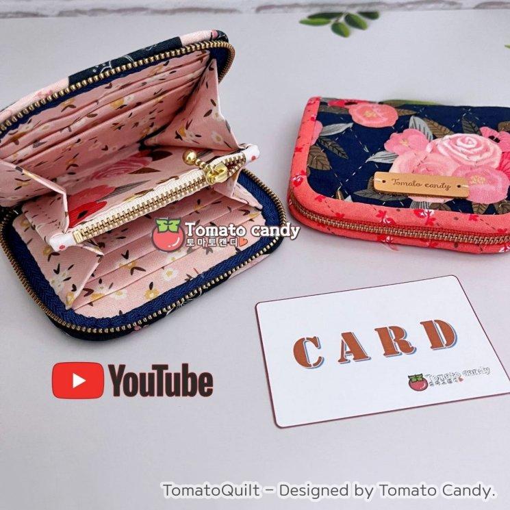 No.179 Fabric card zipper wallet. Hand Sewing Pattern Only, YouTube Tutorial, No Written Instructions, Instant Download PDF.